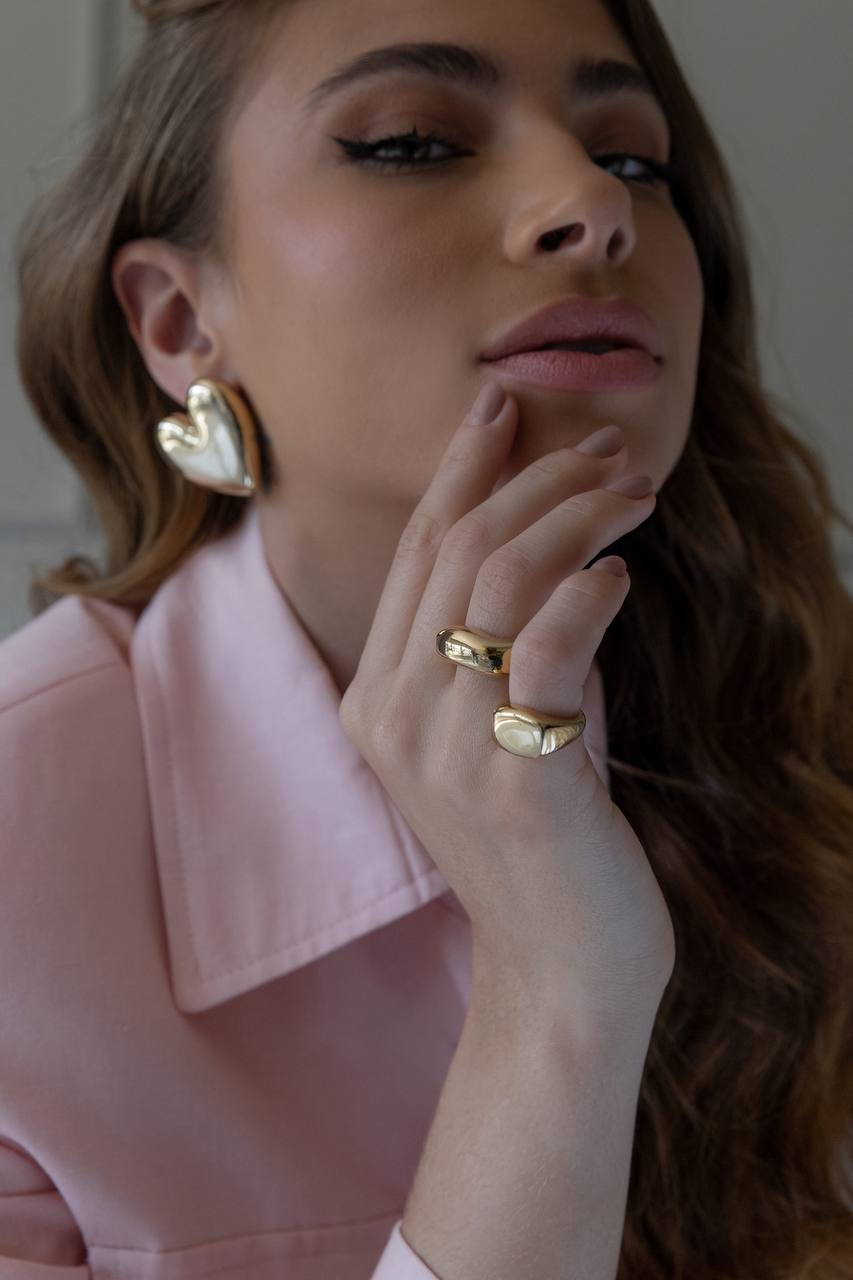 Large Puffy Heart Earrings