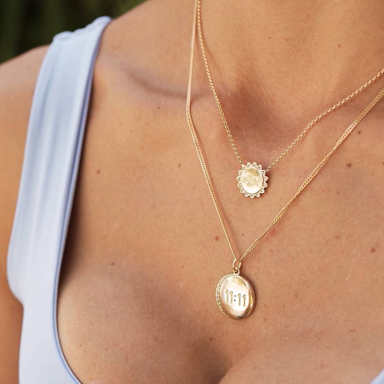 11:11 necklace, elegant, cool and stylish 18k gold plated over stainless steel